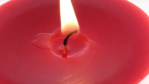 Flame of the red candle Stock Footage 95876311