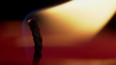 Flame of red candle macro Stock Footage 121105620