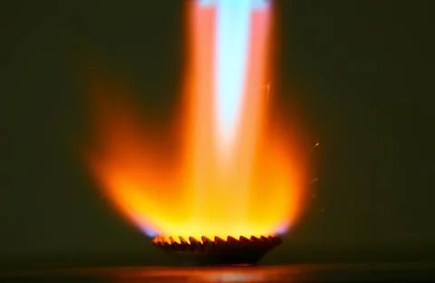 Flame reflection Stock Photos