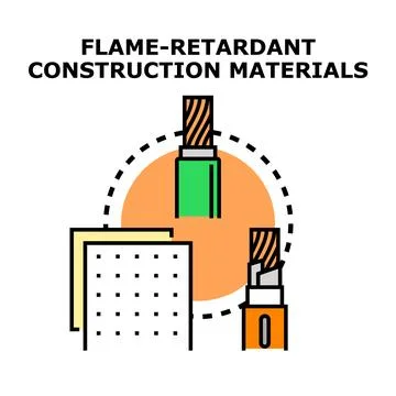 Flame retardant building materials for fire protection 스톡 일러스트