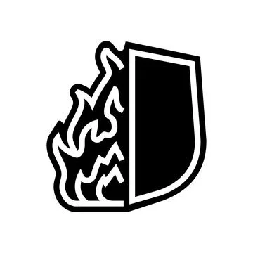 Flame retardant glyph icon vector illustration Stock Illustration