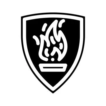 Flame retardant glyph icon vector illustration Stock Illustration