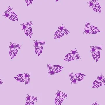 Flame retardant glyph vector seamless pattern Stock Illustration