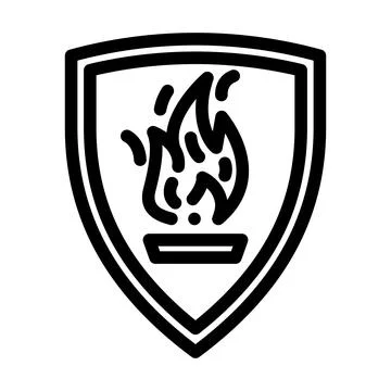 Flame retardant line icon vector illustration Stock Illustration