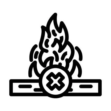 Flame retardant line icon vector illustration Stock-Illustration