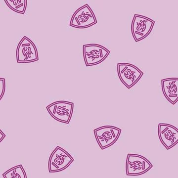 Flame retardant line vector seamless pattern 스톡 일러스트