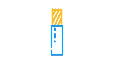 Flame retardant low smoke halogen cable color icon animation Stock Footage 327271746