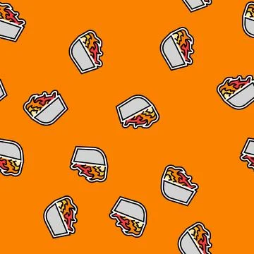 Flame retardant vector seamless pattern Stock Illustration