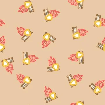 Flame retardant vector seamless pattern 库存插图