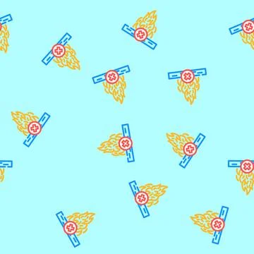 Flame retardant vector seamless pattern Stock Illustration