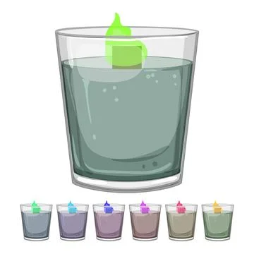 Flame scented candle cartoon vector graphic Stock Illustration