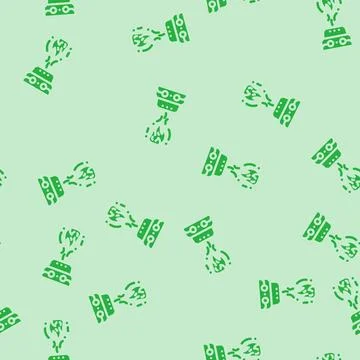 Flame sensor module glyph vector seamless pattern Stock Illustration