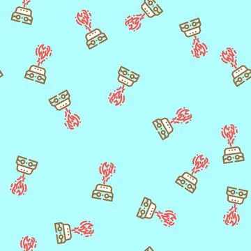 Flame sensor module vector seamless pattern イラスト素材