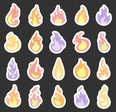 Flame set in scandinavian style 库存插图