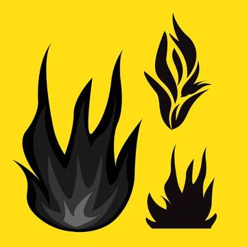 Flame silhouette Stock Illustration