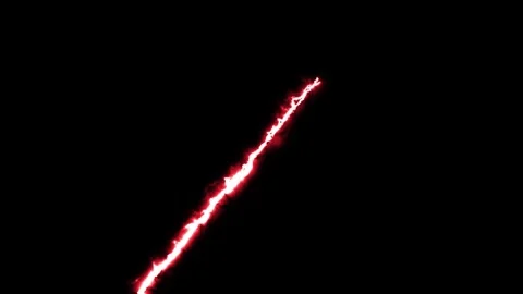 Flame slashing thunder effects animation isolated on black background Stock Footage 332722465