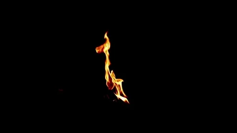 A Flame in Slowmotion 150 Frames Stock Footage 74415770