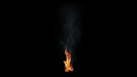 Flame With Smoke 4K Loop Stock Footage 276428265