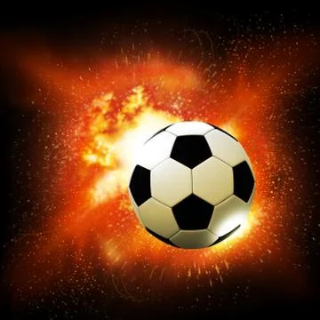 Flame soccer ball Stock Illustration
