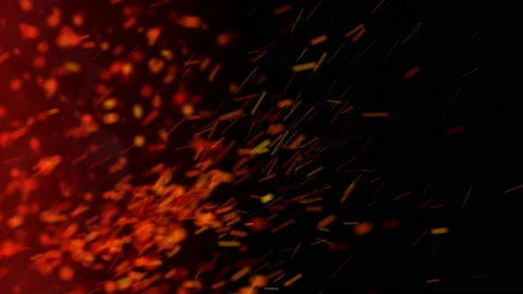 The Flame sparks in Left frame for campfire or camping Video stock 201679429