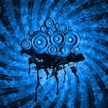 Flame speakers stack of speakers on a swirling flame background Copyright:... 写真素材