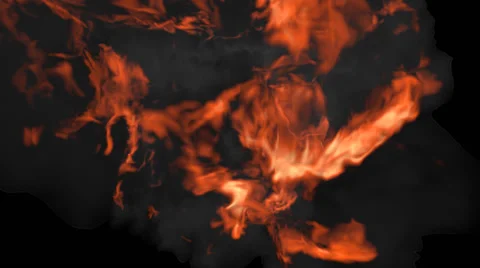 Flame Surge. Explosion. Fireball transition Stock Footage 40254896