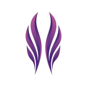 Flame swoosh wings logo template Illustration Design Stock Illustration