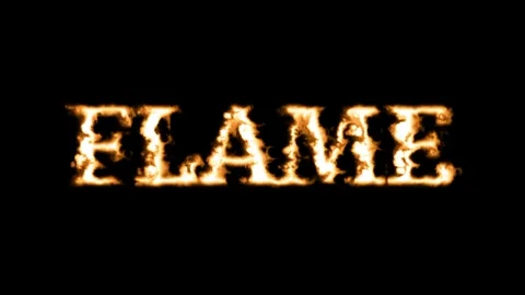 Flame Text Effect Stock Footage 336838734