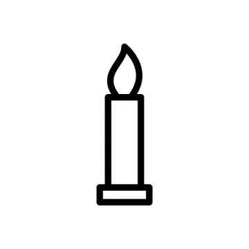 Flame thin line icon イラスト素材