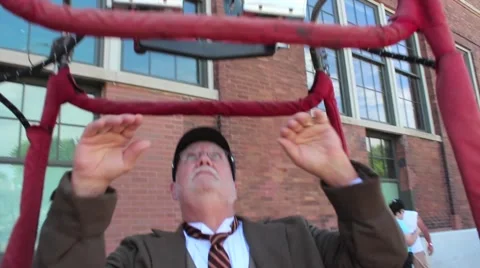 Flame Throw Balloon Basket Stock Footage 68797289