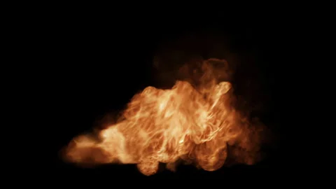 FLAME THROWER AWAY FROM CAM Video stock 240699716