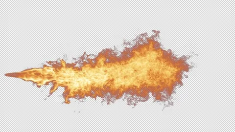 Flame thrower blowing on alpha background Stock-Footage 237575939