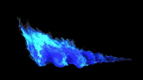 Flame thrower blue Stock Footage 340281221