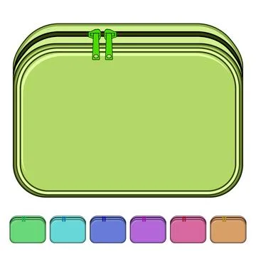 Flame toiletry bag cartoon vector graphic Stock Illustration