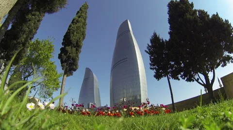 Flame Tower Stock Footage 49288581