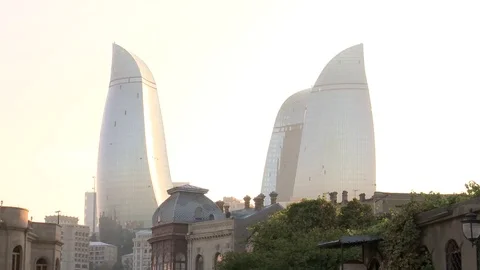 Flame tower Stock Footage 76099612