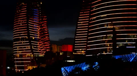 Flame Towers Stock Footage 62394971