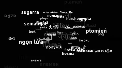 Flame Translated in 69 Worldwide Languages Endless Looping 3d Zooming Wordclo Stock Footage 145223849