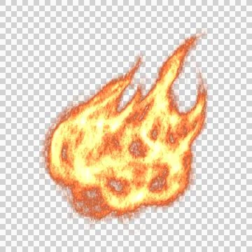 Flame transparent texture, fire isolated. Danger red hell object. Png Illustrazione stock
