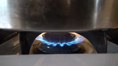 Flame Under Kettle Stock Footage 32661143