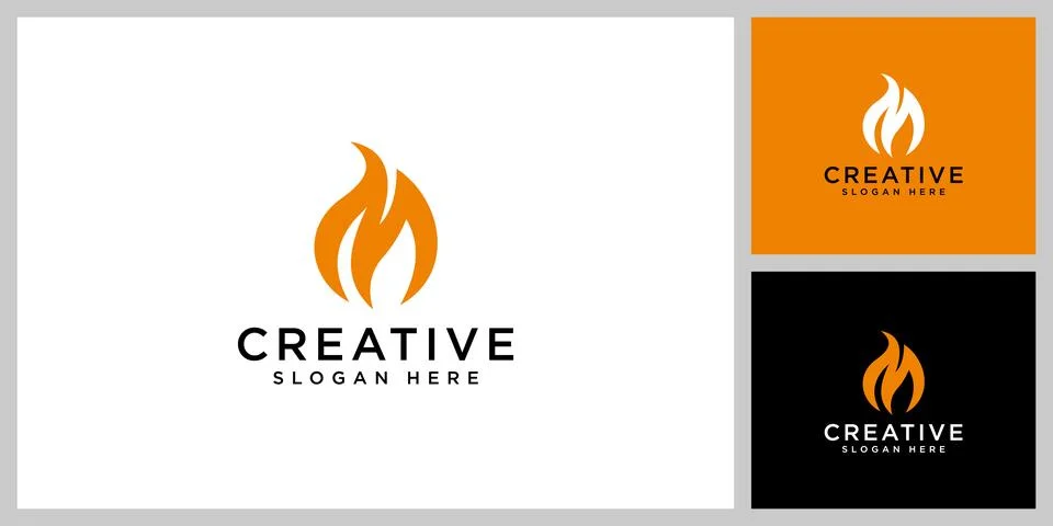 Flame vector icon designs template Stock Illustration