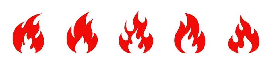 Flame vector silhouette logo. Wildfire symbol 스톡 일러스트