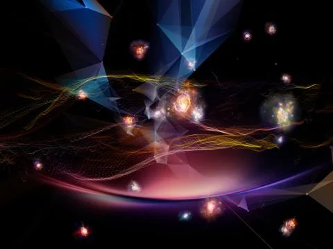 The Flame of Virtual World Stockillustratie