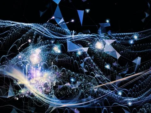 The Flame of Virtual World Stockillustratie