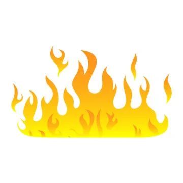 Flame on a white Stock Illustration