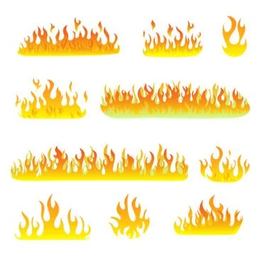 Flame on a white Stock Illustration