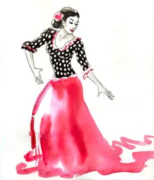 Flamenco dancer Stock Illustration