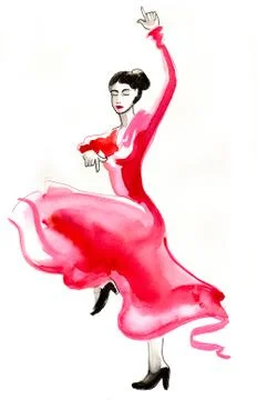 Flamenco dancer Illustrazione stock