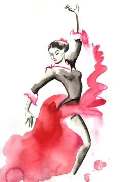 Flamenco dancer Stock Illustration