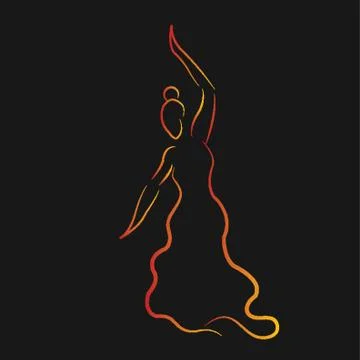 Flamenco Dancer Stock Illustration